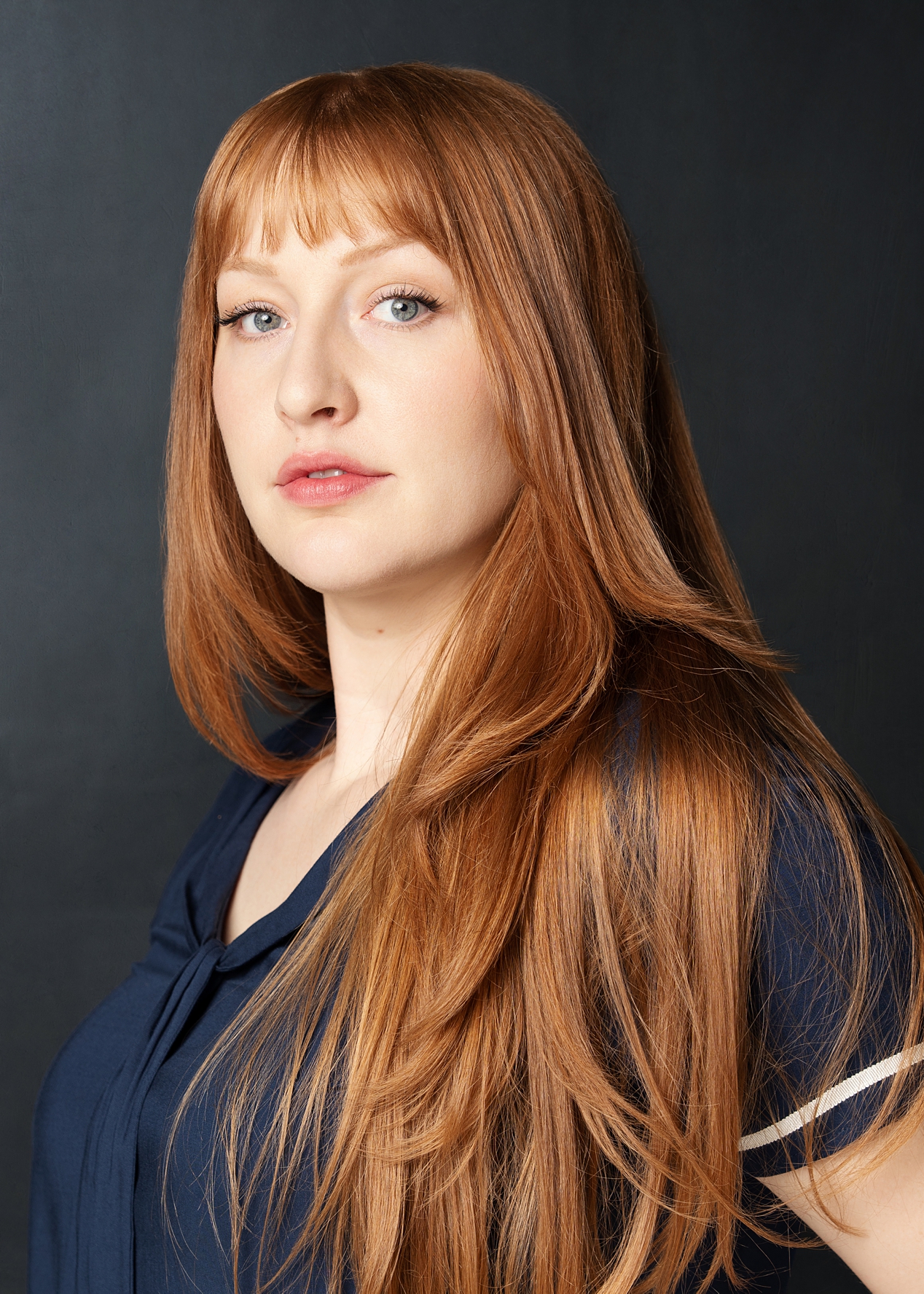 phoenix headshot for actor red hair